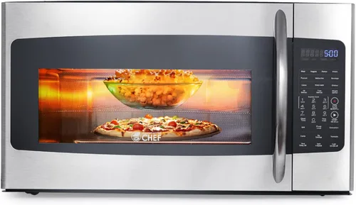 Miniatura 8 de Horno microondas COUNTERTOP de 0.9 pies cúbicos de Commercial CHEF con 10 niveles de potencia, microondas pequeño con asa de agarre, horno Negro