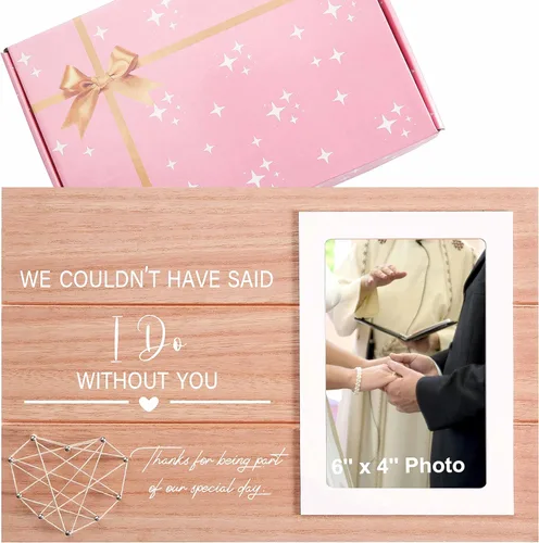 Miniatura 24 de Regalo de marco de fotos de boda para dama de honor de la novia, despedida de soltera, ducha nupcial para mejores amigas, hermana, mejor amiga - "Él