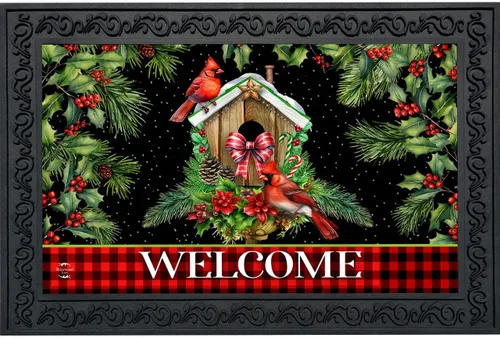 Miniatura 6 de Alfombra de puerta de Navidad de la paloma de la paz en la tierra de Briarwood Lane Peace On Earth
