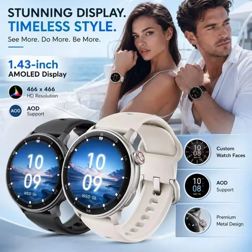 Miniatura 7 de Reloj inteligente R5G Plus con GPS, llamadas Bluetooth, diseño impermeable, caras personalizadas, más de 110 modos deportivos, seguimiento diario