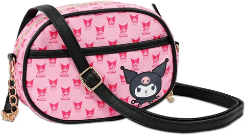 Miniatura 3 de Sanrio Bolsa Kuromi para niñas de 10 a 12 años - Paquete con bolso cruzado Kuromi, calcomanías, más Paquete de accesorios de viaje Sanrio