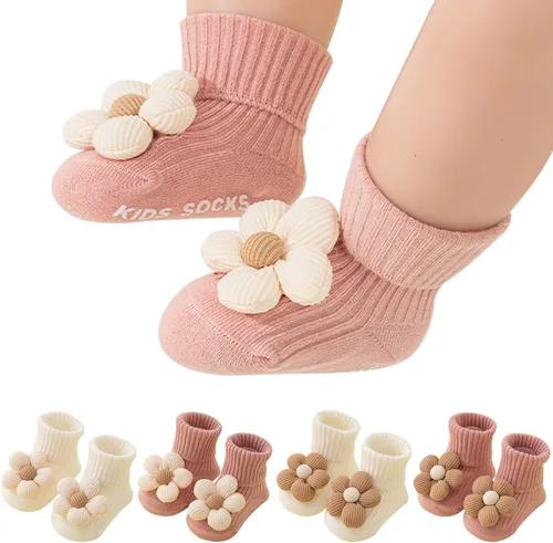 Miniatura 7 de Cotton Baby Girl Socks 0-12 Months Newborn Socks Ankle Socks for Babies Infant Socks Toddler Socks with Grippers