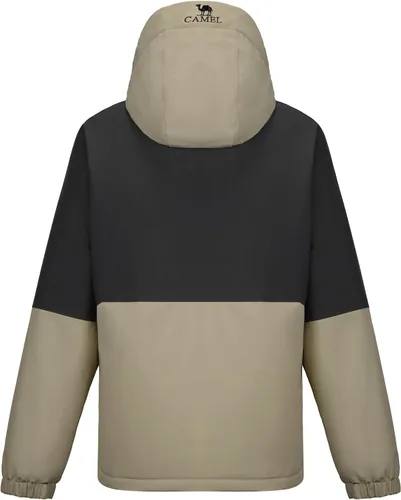 Miniatura 7 de CAMEL Chaqueta de esquí para hombre, abrigo de invierno, impermeable, chaqueta de snowboard cálida con capucha, parka resistente al viento, ropa