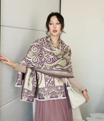 Miniatura 83 de iCuviy Bufanda grande de moda para invierno, chales y envolturas para mujer, extra suave, sensación de cachemira, bufandas frías para mujer