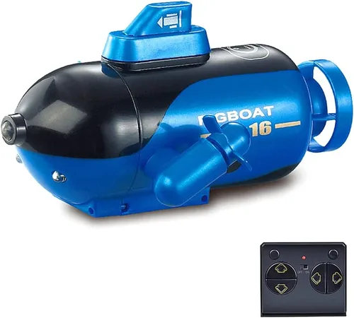 Miniatura 3 de GoolRC Mini submarino de control remoto, juguete submarino RC de 4 canales de control remoto de juguete adelante/buceo, atrás/superficie, giro a