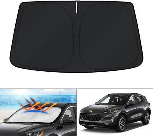 Miniatura 42 de KUST - Parasol plegable para parabrisas para Ford Ranger, accesorios 2019-2025 2026, parasol personalizado para ventana, protector solar plegable