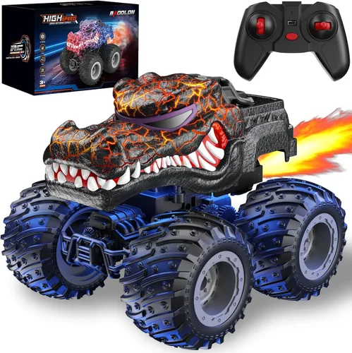 Miniatura 9 de BAODLON Coche Monstruo de Control Remoto, Camiones Monstruo RC de 2.4GHz Juguetes para Niños de 3 4 5 6 7 8 Años, Camión RC Todo Terreno Fuera