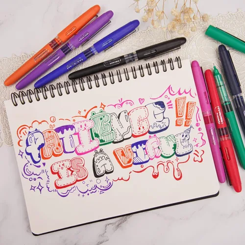 Miniatura 6 de WRITECH Bolígrafos de tinta líquida de secado rápido, punta extrafina de 0.020 in, 8 bolígrafos de tinta de colores surtidos para escribir, tomar