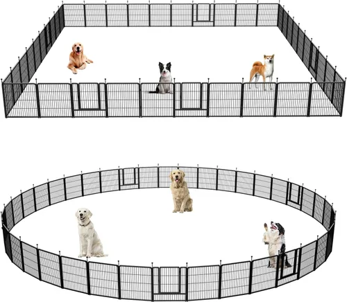 Miniatura 18 de Corralito para perros, valla portátil para perros al aire libre, corralito para perros grandes, medianos y pequeños, vallas para perros