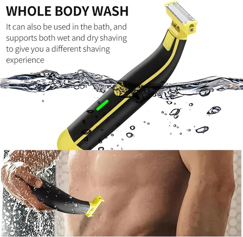 Miniatura 3 de Afeitadora eléctrica húmeda y seca, afeitadora eléctrica de cierre para hombres y mujeres, rasuradora facial recargable, impermeable, recortadora
