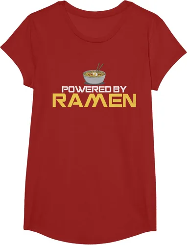 Miniatura 79 de Camiseta de fideos de anime japoneses Powered By Ramen, Negro, S