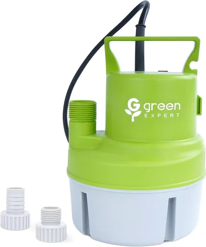 Green Expert - Bomba de agua sumergible de 1/6 HP, bomba eléctrica de extracción de agua para sótano inundado, piscina, jacuzzi, garaje, patio,