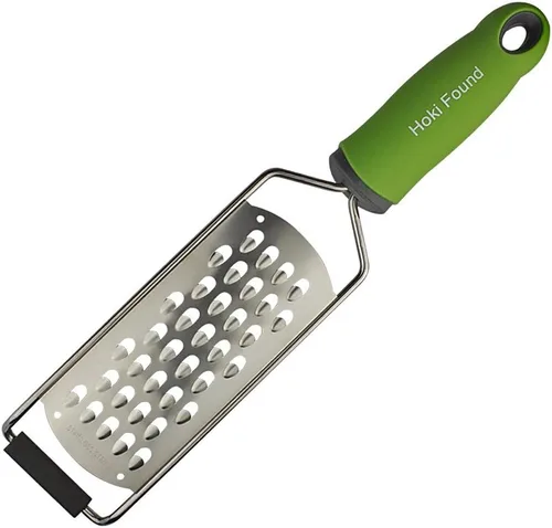 Miniatura 8 de Hoki Found Trituradora de queso grueso de acero inoxidable - Zester, rallador de verduras y frutas - Negro