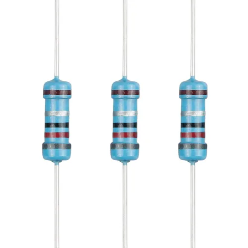 Miniatura 7 de 100 resistencias de 1 ohm 1/2 W (0.5 vatios) ±1% tolerancia de película metálica, resistencia fija de múltiples valores de resistencia opcional