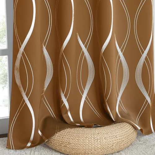 Miniatura 107 de NICETOWN Paneles de Cortinas Opacas para Dormitorio - Tratamiento de Ventanas con Aislamiento Térmico, Ojales Sólidos, Cortinas Opacas con Diseño