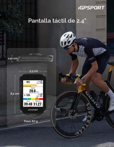 Miniatura 4 de iGPSPORT BSC300T Ordenador de bicicleta inalámbrico GPS, navegación GPS con pantalla táctil, mapas sin conexión, advertencia fuera de ruta, Pantalla