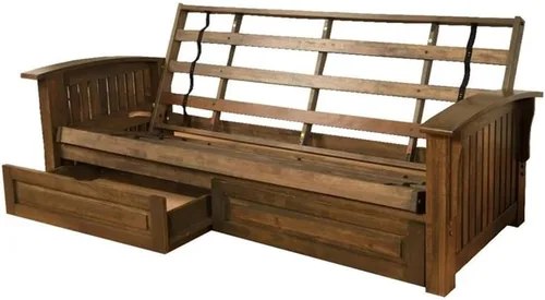 Miniatura 20 de Kodiak Furniture Washington - Marco de futón tamaño Queen con cajones de almacenamiento, marco de futón de madera con colchón incluido en color azul