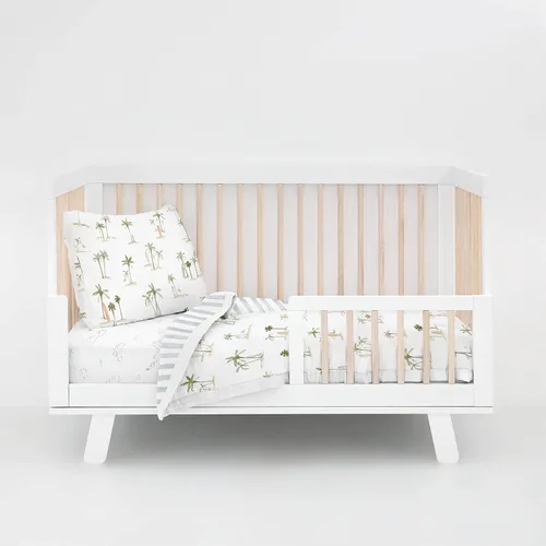 Miniatura 9 de Little Unicorn Juego de ropa de cama de 3 piezas para niños pequeños, incluye edredón, sábana para cuna y funda de almohada, tela de muselina suave