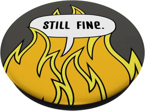 Miniatura 2 de Ironic This Is Fine Still Fine Dog Fire Meme PopSockets intercambiables PopGrip