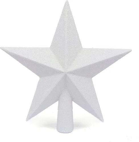 Miniatura 47 de YYCRAFT Adorno de Estrella con Purpurina para la Punta del Árbol Decoración Navideña - 6 Pulgadas, Rojo