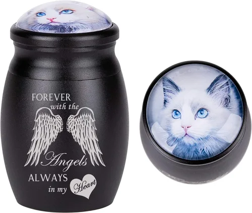 Miniatura 11 de Bivei Urnas pequeñas para cenizas humanas, urna personalizada de recuerdo con foto y texto para hombres y mujeres, mini urnas para adultos