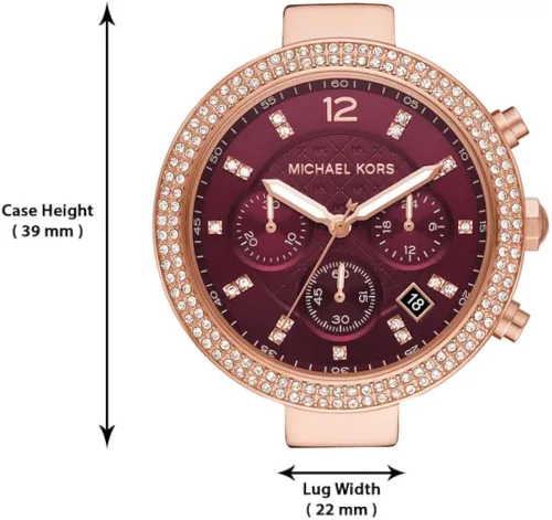Miniatura 8 de Michael Kors - Reloj Parker de acero inoxidable con detalles de diamantes