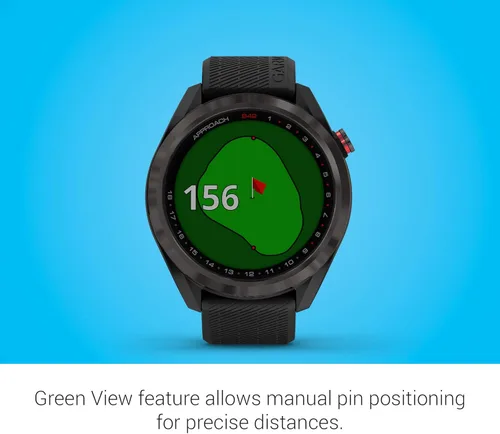 Miniatura 5 de Garmin Approach S42, reloj inteligente de golf con GPS, ligero con pantalla táctil de 1.2 pulgadas, 42 k+ campos precargados, bisel de cerámica