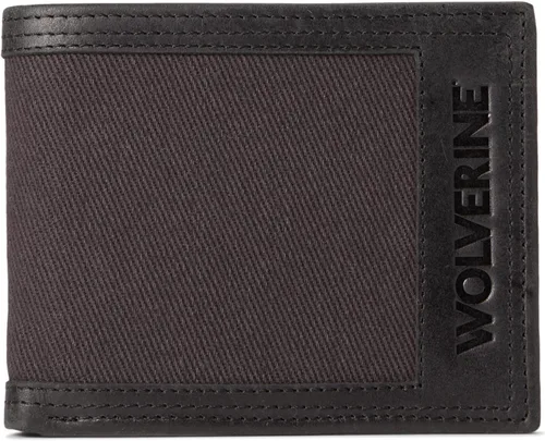 Miniatura 64 de WOLVERINE Billetera plegable de lona/cuero para hombre