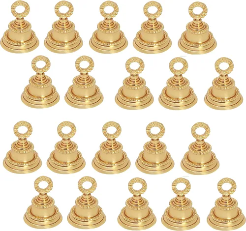 Miniatura 9 de Juego de campanas de latón liso de 2 pulgadas, decoración de Navidad, cascabel, cascabel, manualidades, decoración de Navidad, decoración del hogar