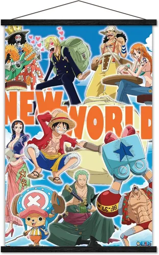 Miniatura 8 de Trends International One Piece - Póster de pared New World, 22.37 x 34.00 pulgadas, paquete de impresión premium y colgador de madera de haya