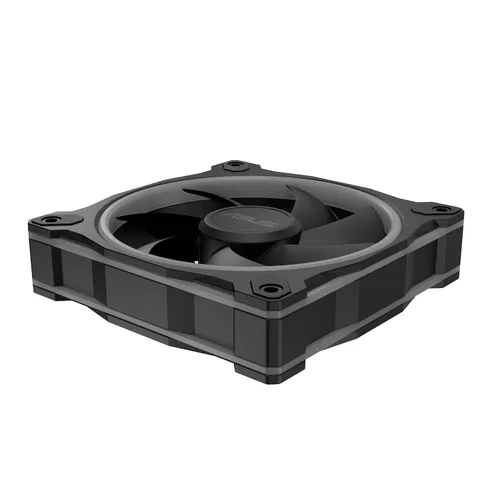 Miniatura 12 de ASUS Prime MR120 ARGB Fan Negro Paquete Triple, Marco Extra Grueso de 28mm, Silencioso, Enfriamiento de Alto Rendimiento con Control PWM, 20 LEDs