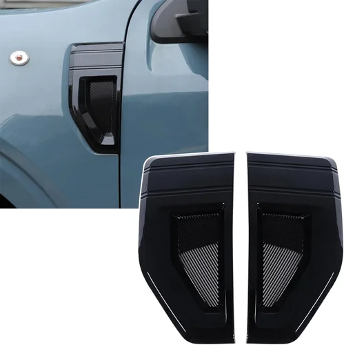 Miniatura 12 de Cubiertas de ventilaciones laterales del guardabarros del automóvil, tira de moldura compatible con Ford Maverick 2022-2025 2026, fibra de carbono