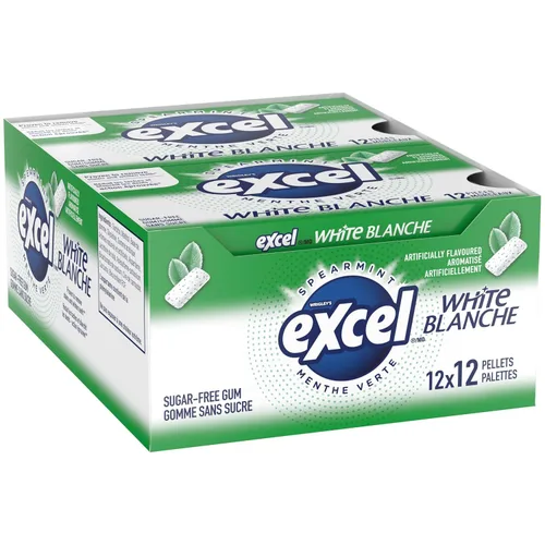Miniatura 3 de Excel White Goma de mascar sin azúcar, menta verde, 12