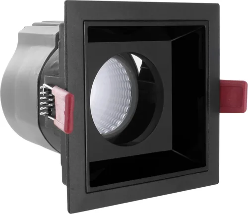 Iluminación empotrable LED cuadrada de 2 pulgadas – 5 W – Luces de techo empotrables delgadas con controlador – Recorte de color extra gratis –