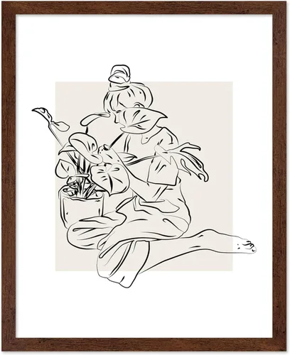 Miniatura 54 de Poster Master Póster de peonías – Estampado de flores retro – Ilustración floral – Ilustración en blanco y negro – Diseño de línea y abstracto
