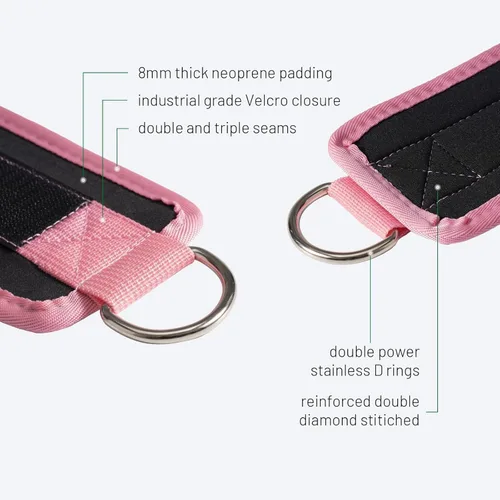 Miniatura 2 de Slim Panda Correa de tobillo para máquina de cable, tobillo para patadas, abductores de cadera, entrenamientos de glúteos, extensiones de piernas