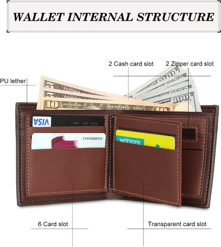 Miniatura 3 de Regalos para hombres, carteras personalizadas con foto para hombres, carteras con foto grabada y nombre inicial para hombres, regalos personalizados