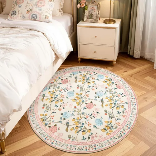 Miniatura 13 de Jinchan Alfombra Floral de Pasillo, 2x5, Alfombras Antideslizantes Lavables a Máquina, Alfombra Suave de Pelo Bajo para Pasillo, Resistente a