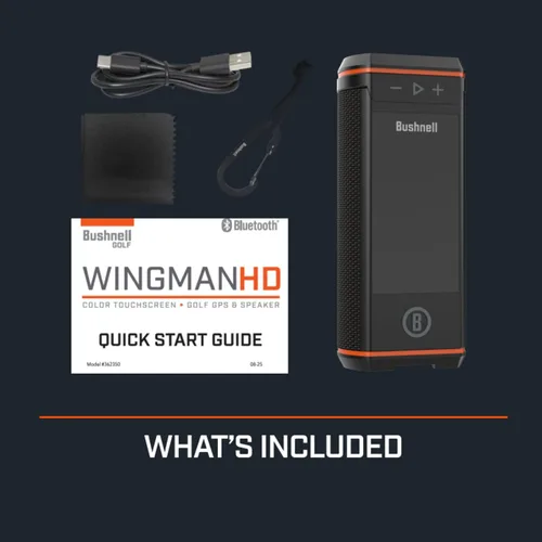Miniatura 9 de Bushnell Golf Wingman HD - Altavoz GPS con pantalla táctil a color, audible y visual frontal/centro/trasero con potente audio de 360 grados