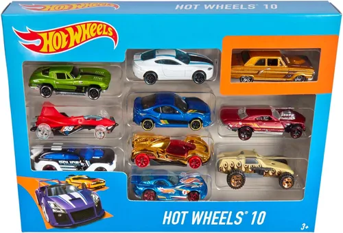 Miniatura 8 de Hot Wheels Juego de 10 camiones y autos de juguete a escala 1:64 para niños y coleccionistas, los estilos pueden variar [Exclusivo de Amazon]