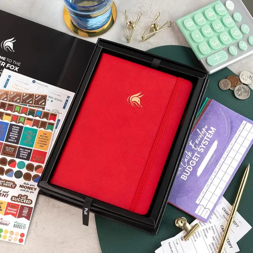 Miniatura 60 de Clever Fox Planificador de presupuesto edición premium, cuaderno de seguimiento de gastos + 5 sobres de efectivo, organizador de presupuesto; libro