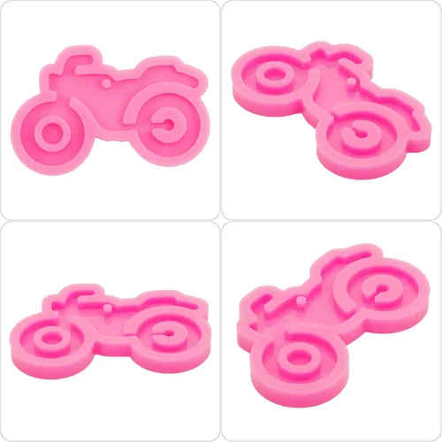 Miniatura 6 de Molde de llavero de silicona súper brillante para motocicleta, moldes de resina, moldes de silicona para resina epoxi, manualidades de bricolaje