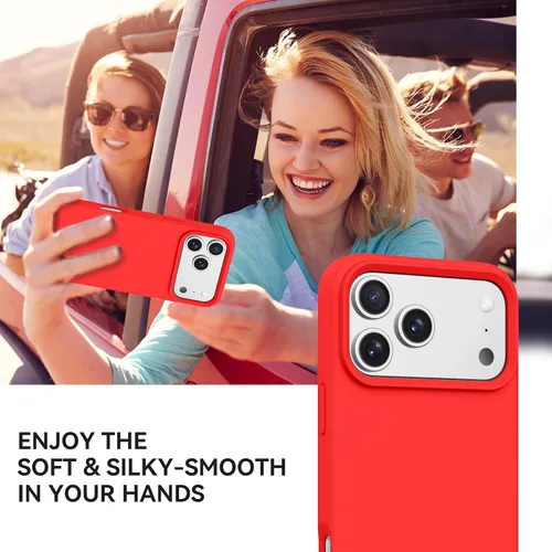 Miniatura 113 de GUAGUA Funda compatible con iPhone 17 Pro Max de 6.9 pulgadas, silicona líquida, goma de gel suave, delgada, forro de microfibra delgada