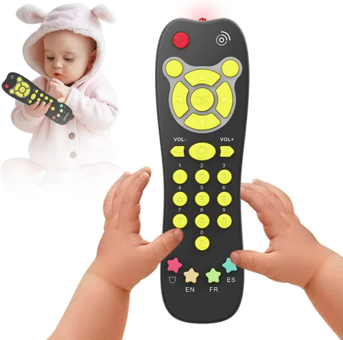 KALUYA Juguete a distancia de TV para bebé, juguete de control remoto para niños pequeños, juego realista, educación temprana, juguetes musicales
