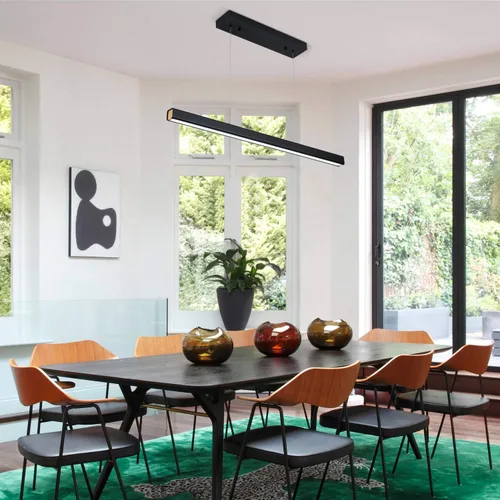 Miniatura 6 de Lámpara colgante lineal LED de 39.37 pulgadas, luz de mesa de billar regulable de 36 W, luces modernas de isla para cocina, comedor, sala de estar