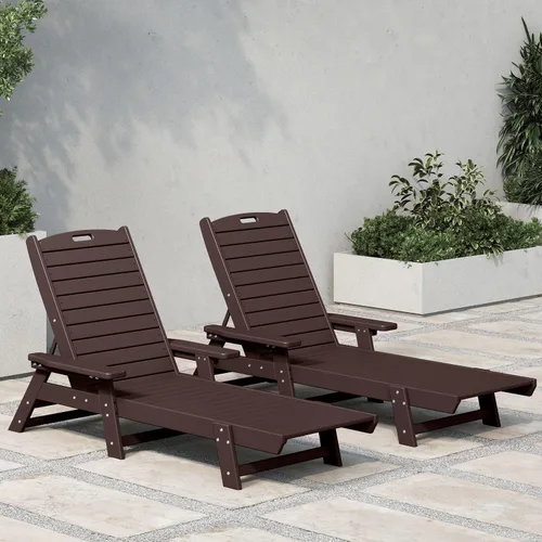 Miniatura 24 de WestinTrends Malibu Poly - Tumbona reclinable azul marino