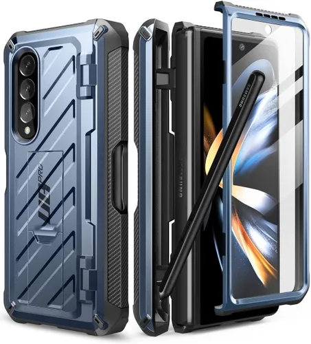 Miniatura 12 de SUPCASE Funda para Galaxy Z Fold 3 con soporte para bolígrafo S (Unicorn Beetle Pro), [protector de pantalla y soporte integrados]