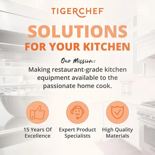 Miniatura 7 de Tiger Chef 8 cuartos de galón, Chafer Tamaño Completo Acero Inoxidable 2 charolas de medio tamaño y Carcasa de tacto frío de plástico., Plateado