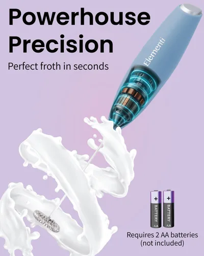 Miniatura 3 de Elementi Espumador de leche eléctrico de mano - Crea café cremoso, delicioso matcha y bebidas perfectas - Batidor compacto y mezclador con soporte