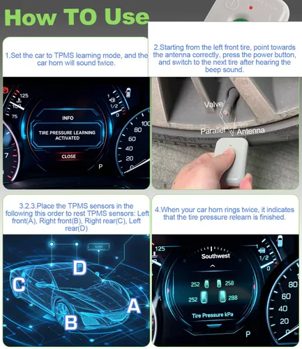 Miniatura 3 de TPMS Relearn Tool for Ford, FIRSTOOL TPMS19 TPMS Reset Tool Tire Sensor Programmer Reset Tool Tire Sensor Pressure Monitor Activation Tool TPMS